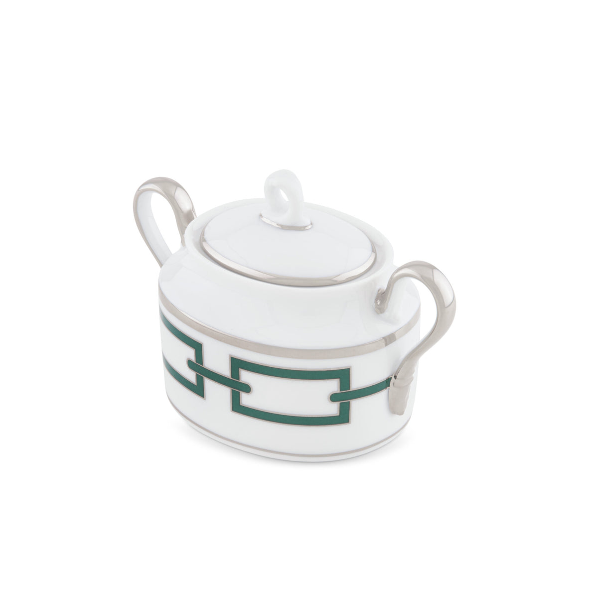 Ginori 1735 Catene Sugar Bowl, Smeraldo, view 2