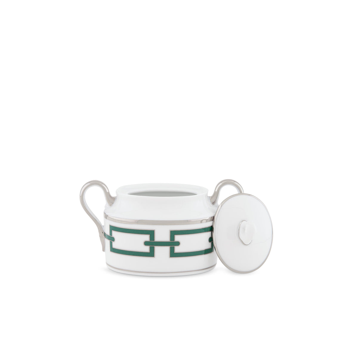 Ginori 1735 Catene Sugar Bowl, Smeraldo, view 3