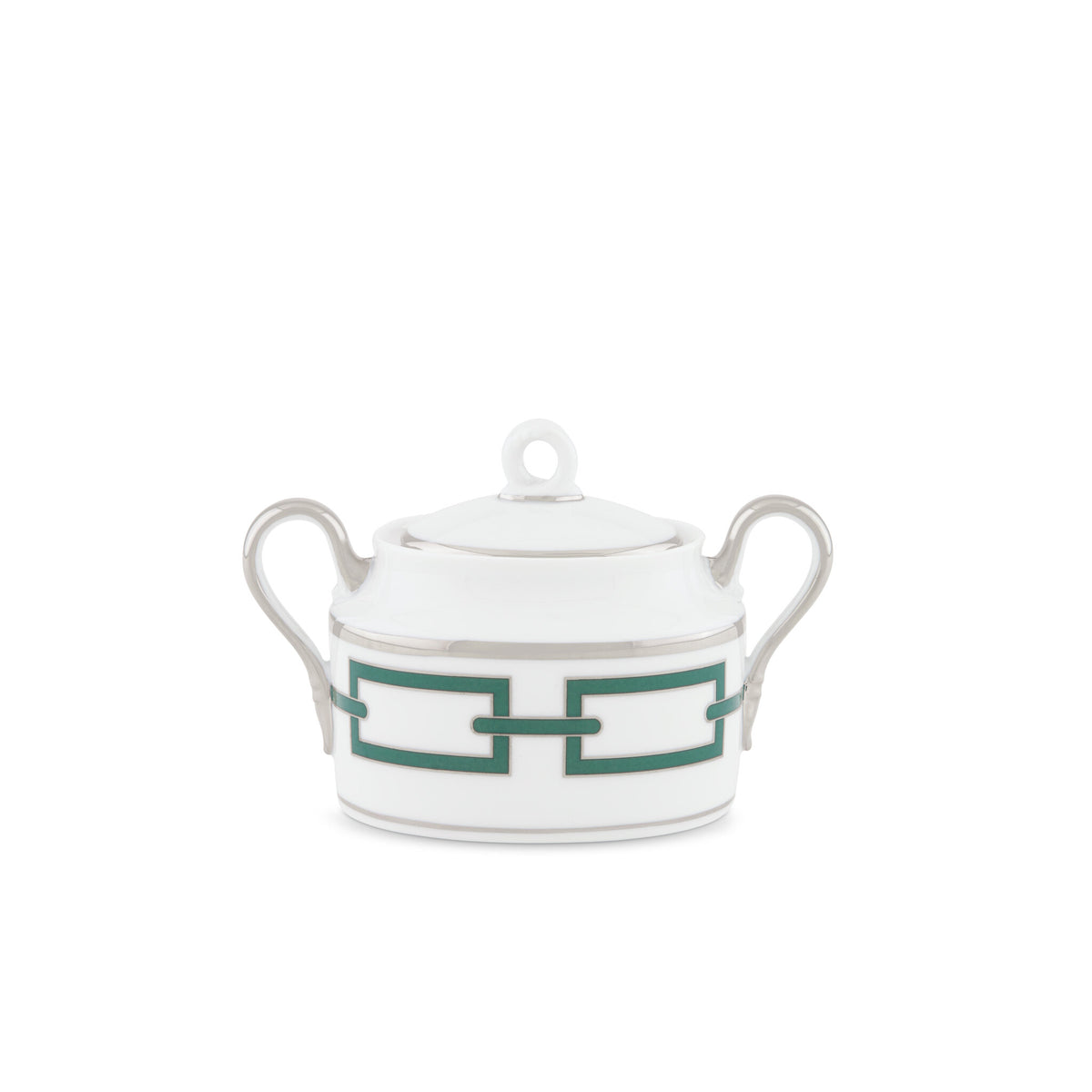 Ginori 1735 Catene Sugar Bowl, Smeraldo