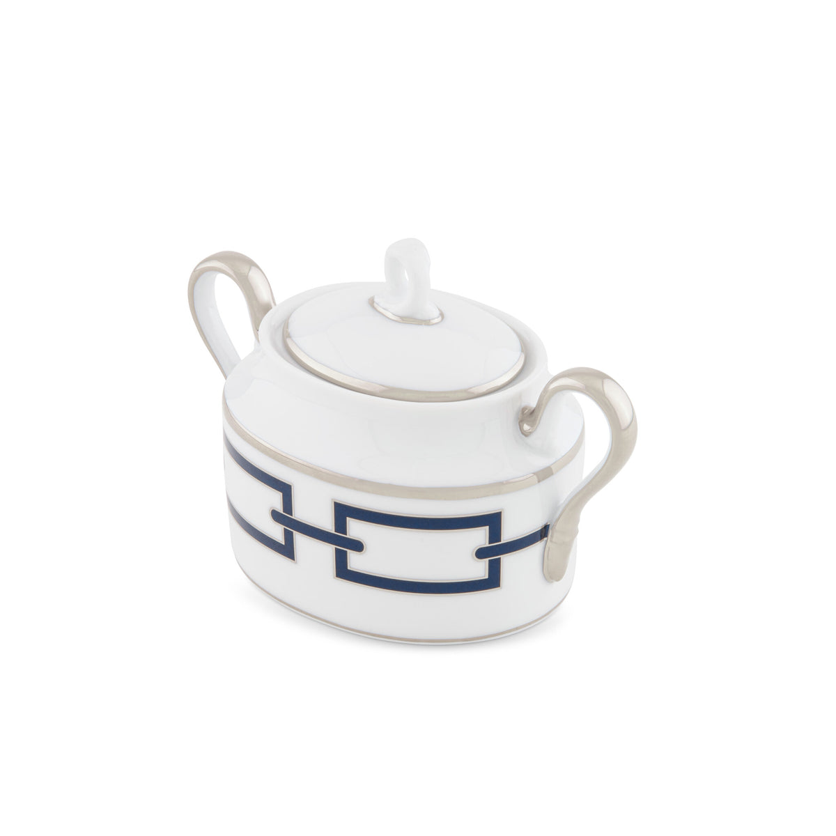 Ginori 1735 Catene Sugar Bowl, Zaffiro, view 2