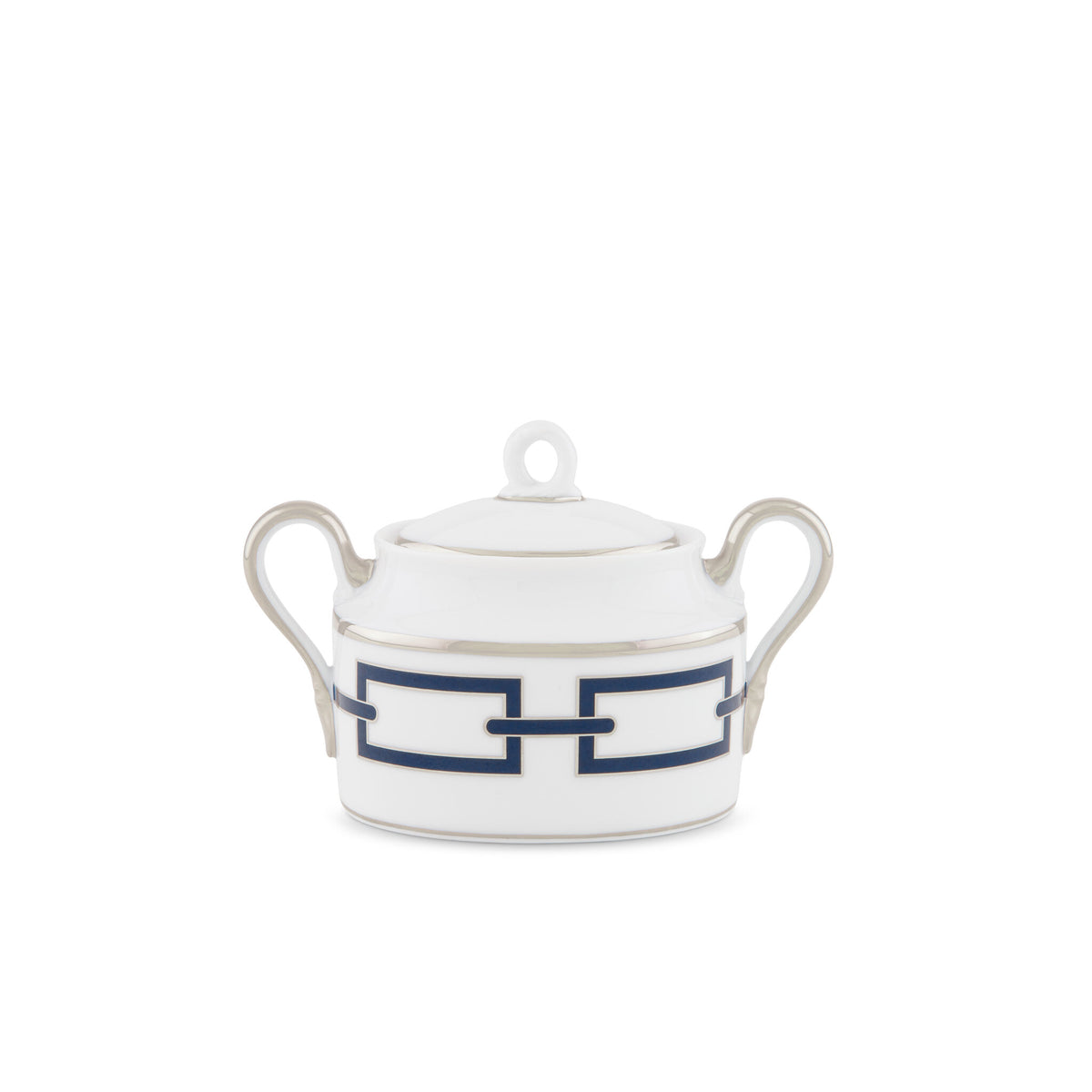 Ginori 1735 Catene Sugar Bowl, Zaffiro
