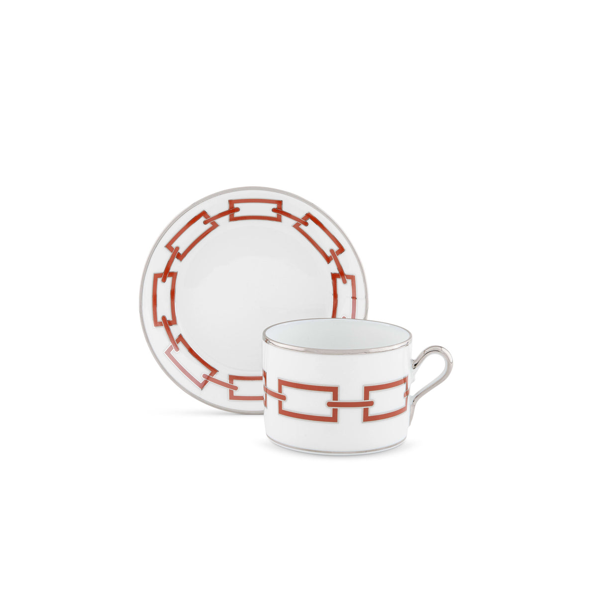 Ginori 1735 Catene Tea Cup, Scarlatto, view 3