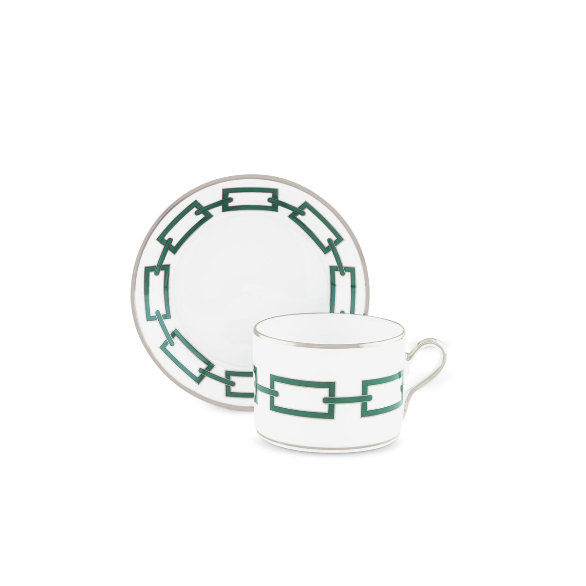 Ginori 1735 Catene Tea Cup, Smeraldo, view 3