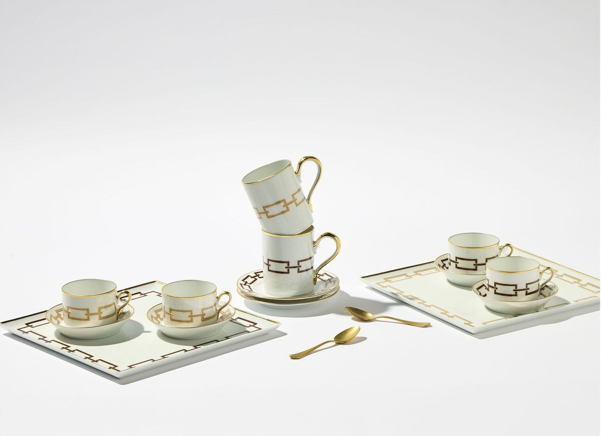 Ginori 1735 Catene Tea Saucer, Ebano, view 7
