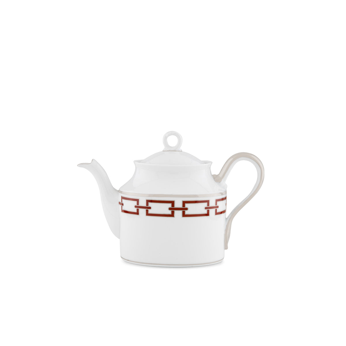 Ginori 1735 Catene Teapot, Scarlatto