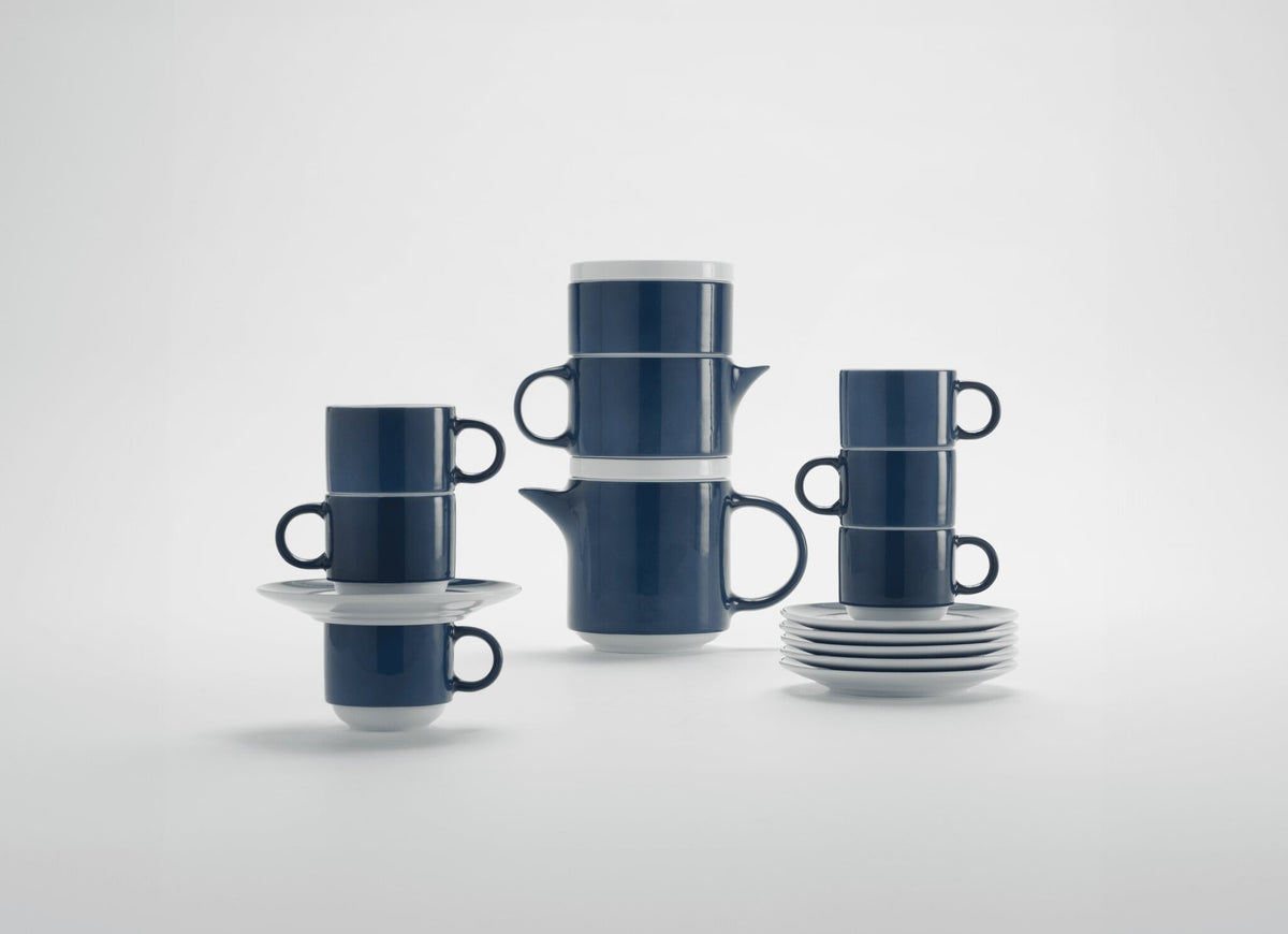 Ginori 1735 Colonna Re-Edition Espresso Set for 6, Blue