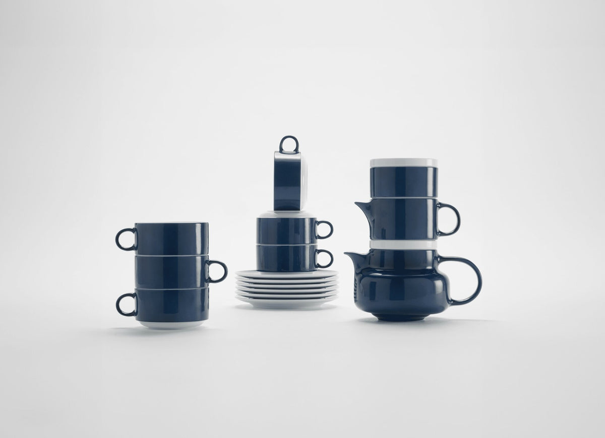 Ginori 1735 Colonna Re-Edition Tea Set for 6, Blue, view 4