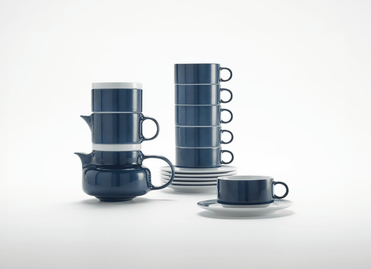 Ginori 1735 Colonna Re-Edition Tea Set for 6, Blue