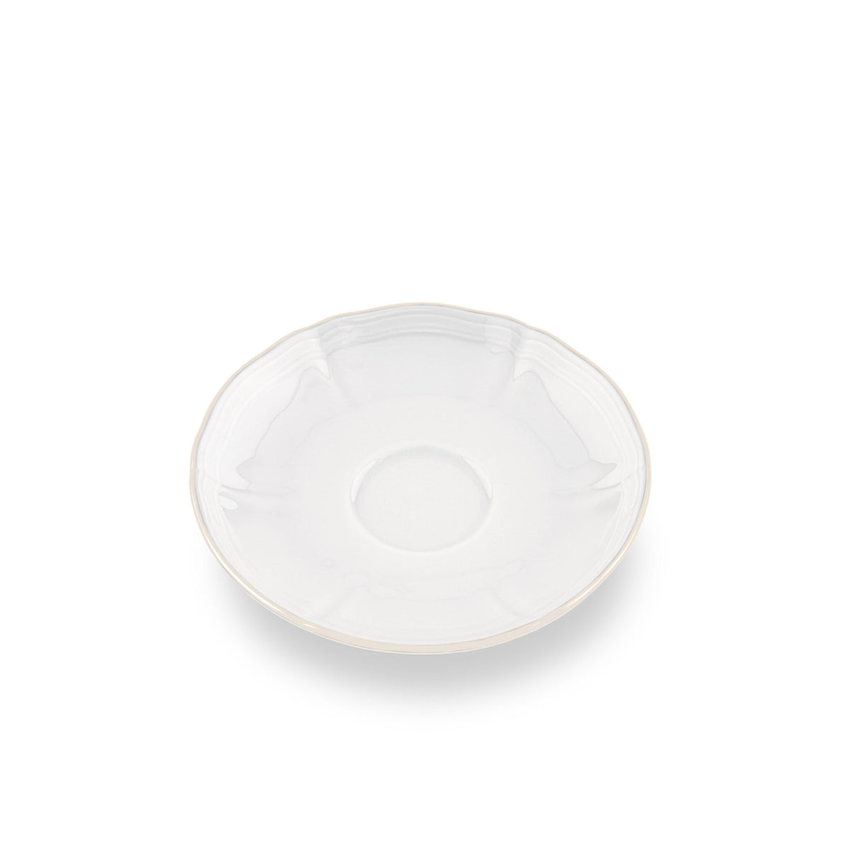 Ginori 1735 Corona Espresso Saucer, Platinum, view 2