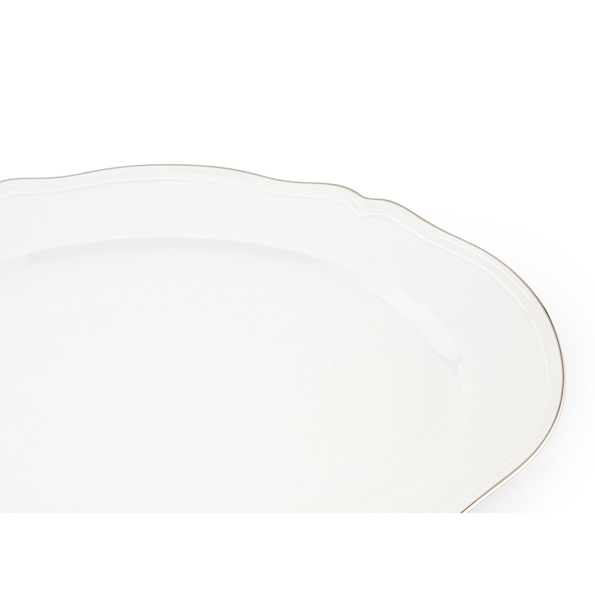 Ginori 1735 Corona Large Oval Platter, Platinum, view 3