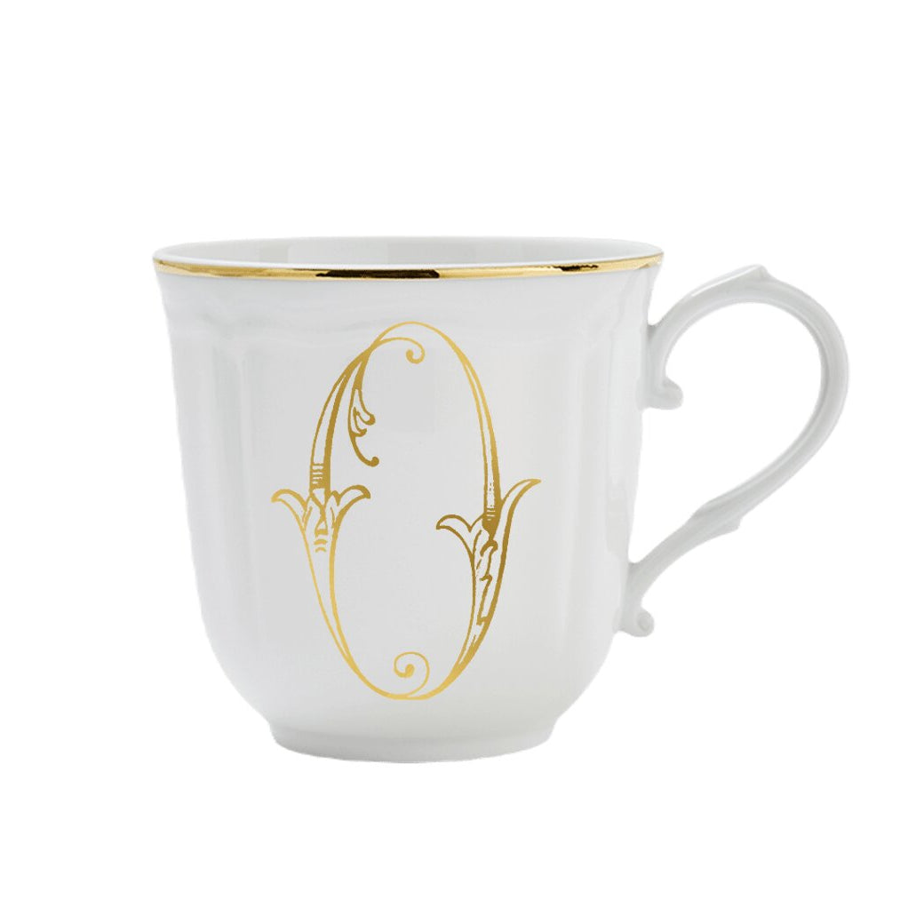 Ginori 1735 Corona Monogram Letter Mug, Gold – Letter O