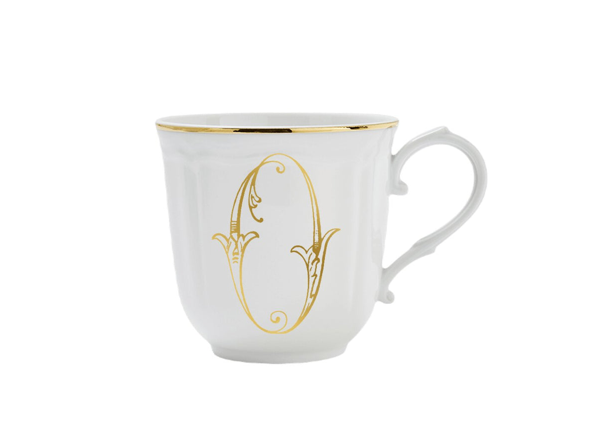 Ginori 1735 Corona Monogram Letter Mug, Gold – Letter O