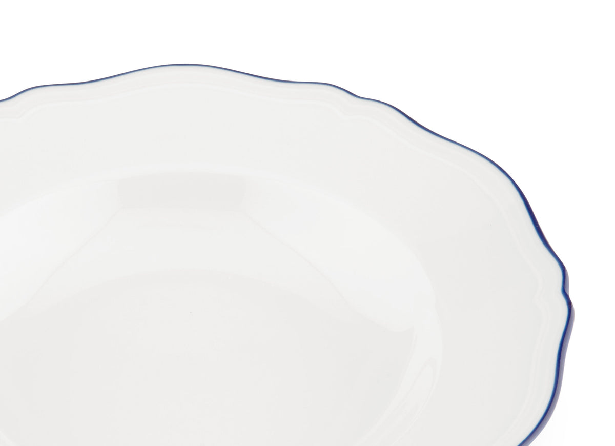 Ginori 1735 Corona Soup Plate, Cobalt Blue, view 3