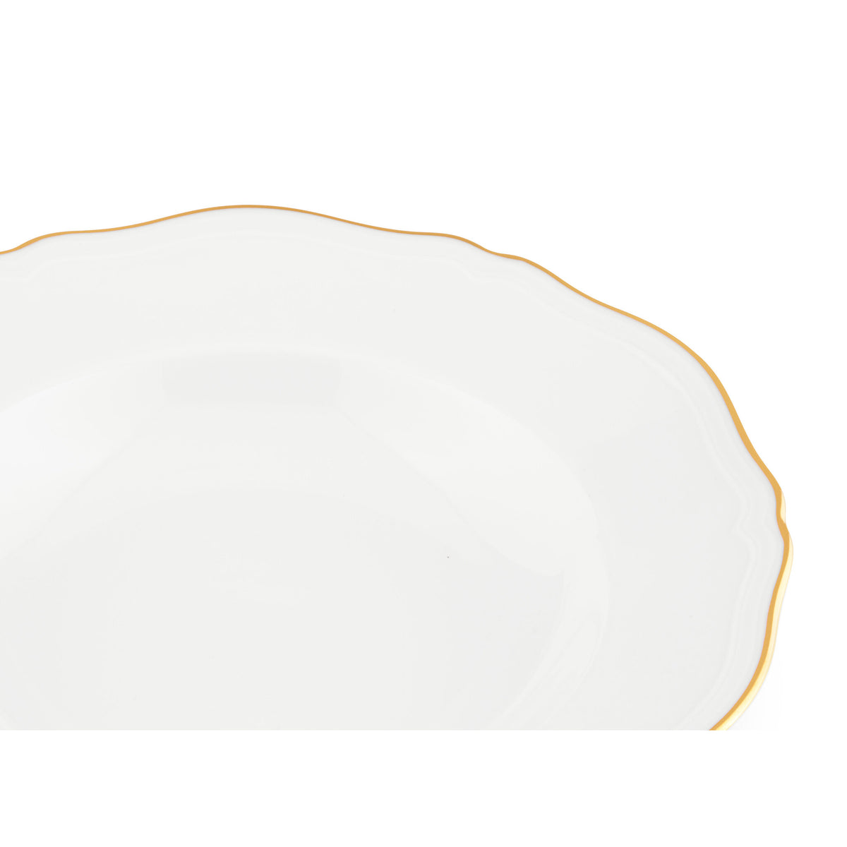 Ginori 1735 Corona Soup Plate, Gold, view 3