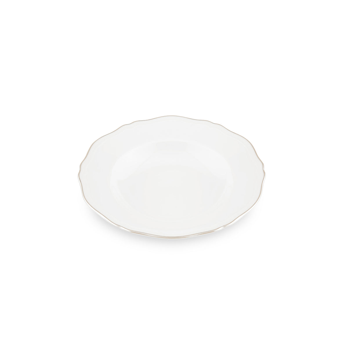 Ginori 1735 Corona Soup Plate, Platinum, view 2