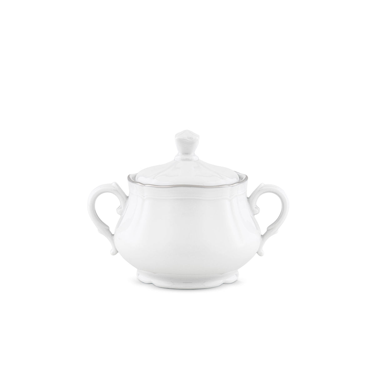 Ginori 1735 Corona Sugar Bowl, Platinum