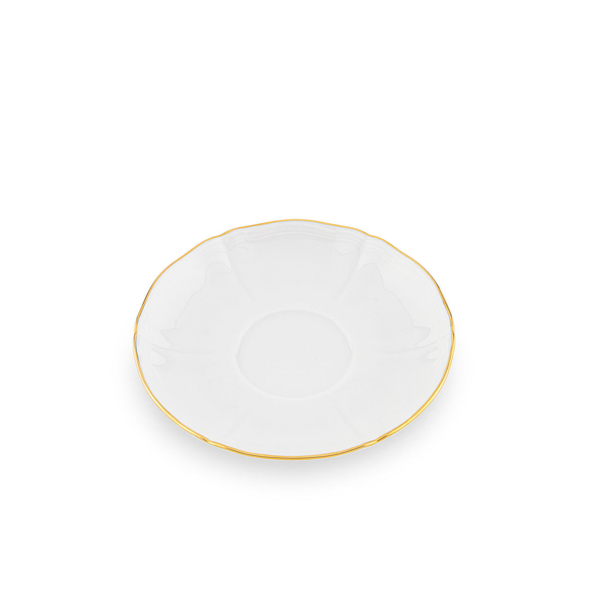 Ginori 1735 Corona Tea Saucer, Gold, view 2