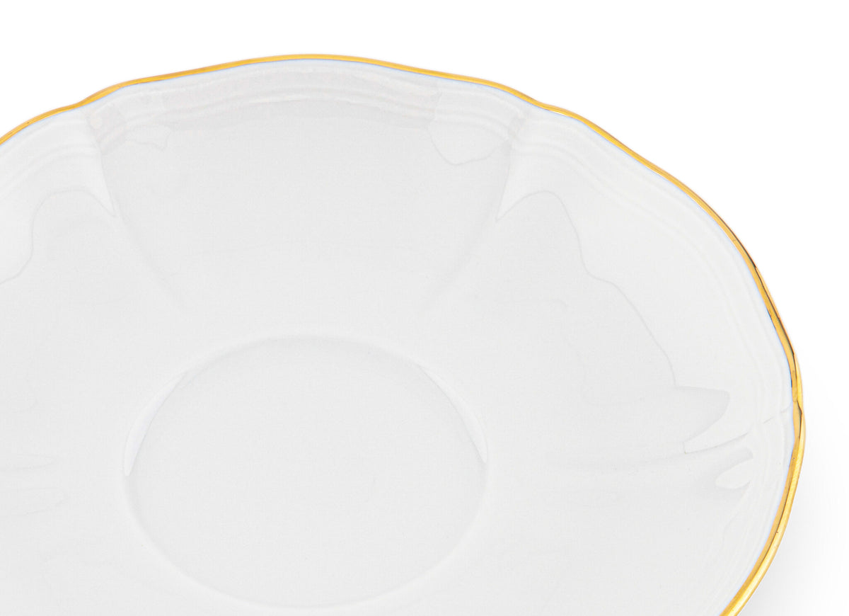 Ginori 1735 Corona Tea Saucer, Gold, view 3