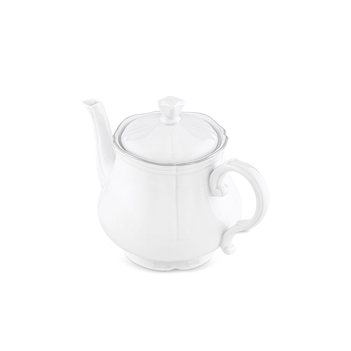 Ginori 1735 Corona Teapot, Platinum, view 2