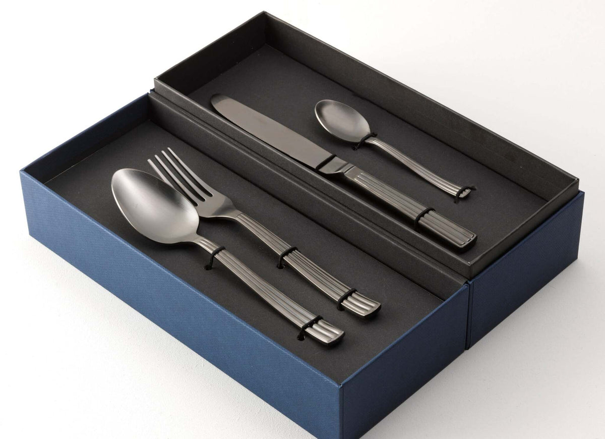 Ginori 1735 Diana 24-Piece Cutlery Set, Brushed Black, view 2
