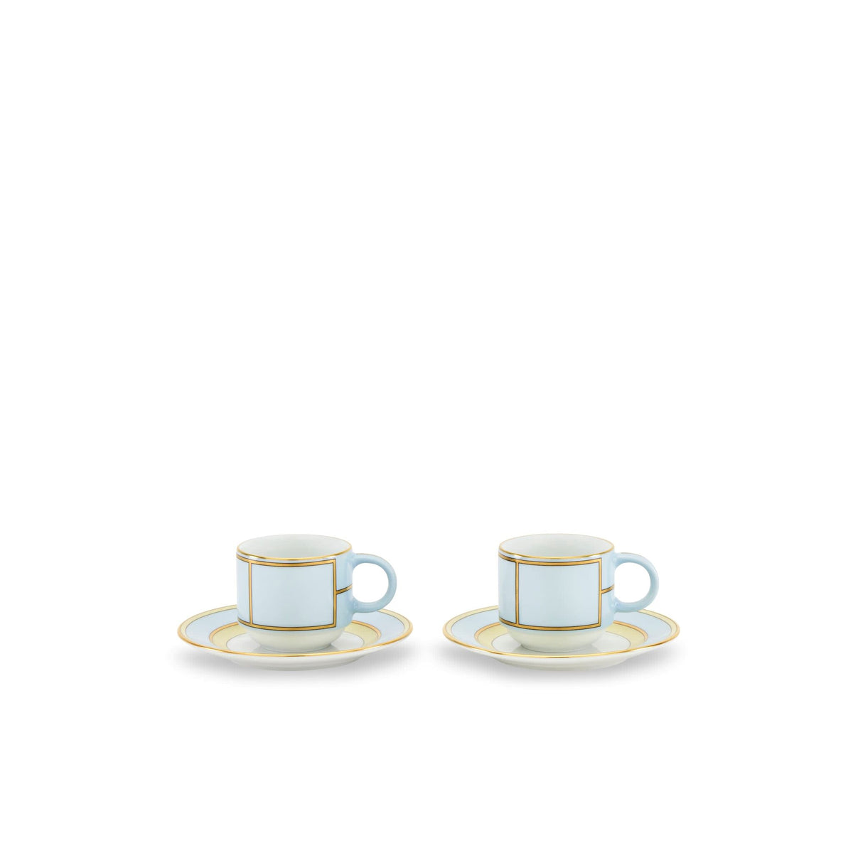 Ginori 1735 Diva Coffee Set for Two, Light Blue