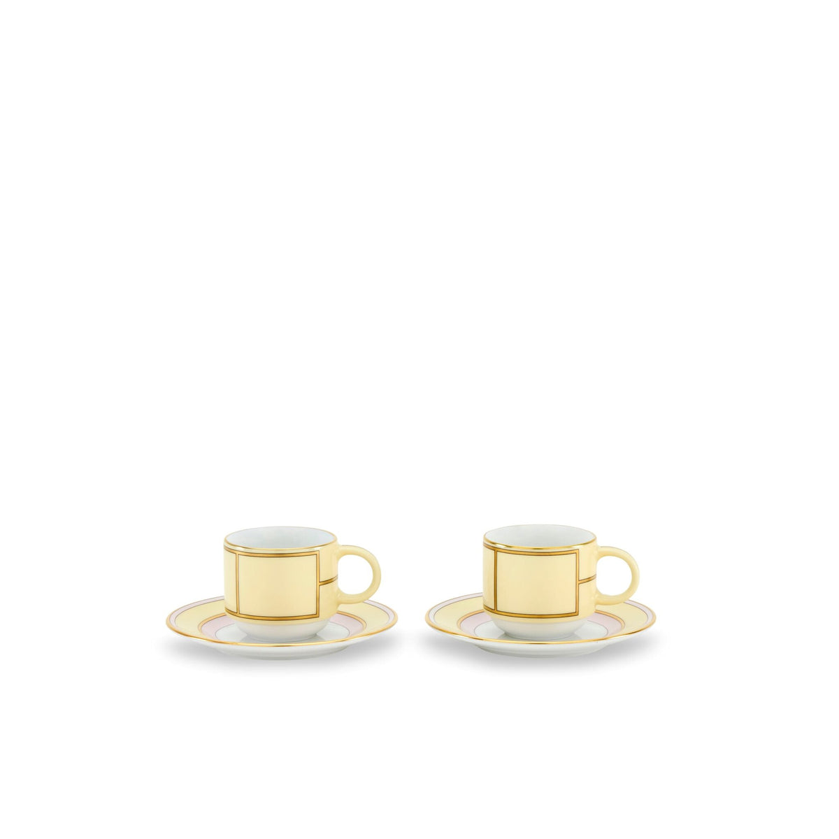 Ginori 1735 Diva Coffee Set for Two, Yellow