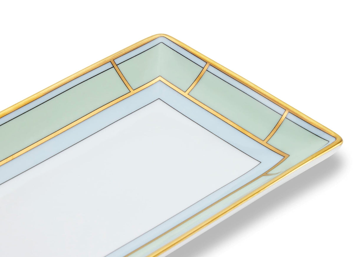 Ginori 1735 Diva Rectangular Change Tray, Green, view 3