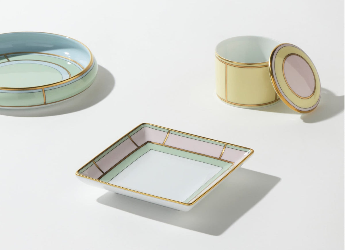 Ginori 1735 Diva Square Change Tray, Pink, view 6