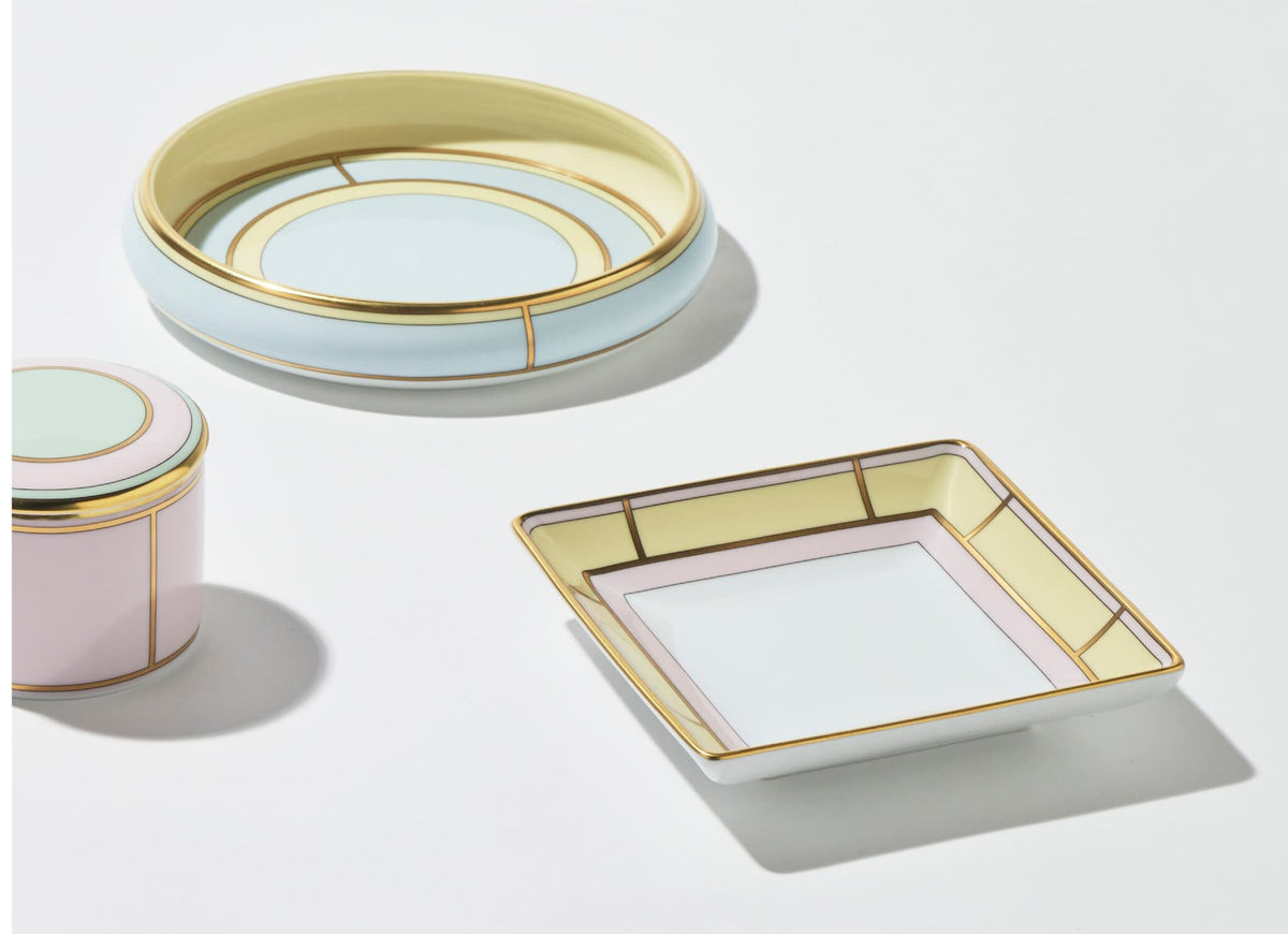 Ginori 1735 Diva Square Change Tray, Yellow, view 6