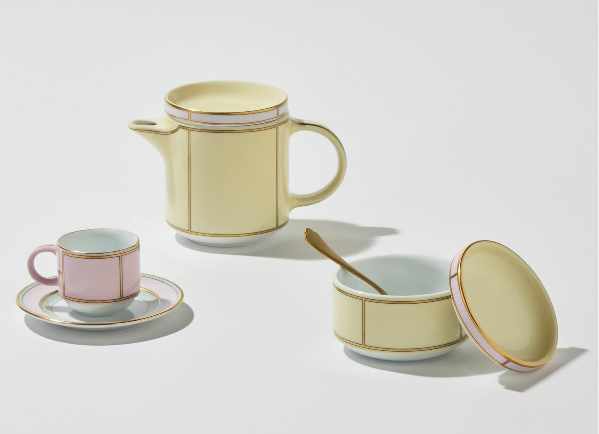 Ginori 1735 Diva Sugar Bowl, Yellow, view 4