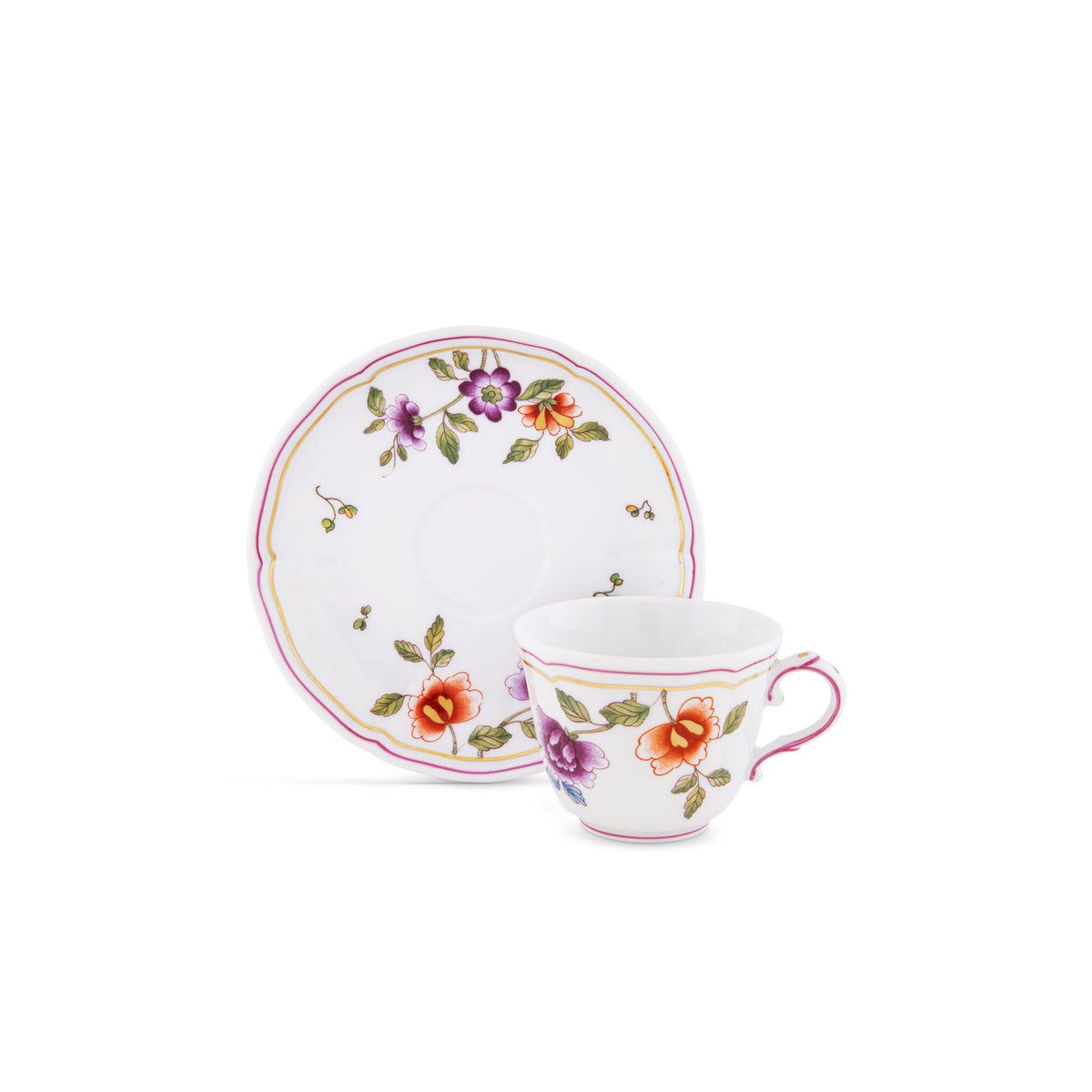 Ginori 1735 Granduca Coreana Espresso Cup, Flowers, view 3