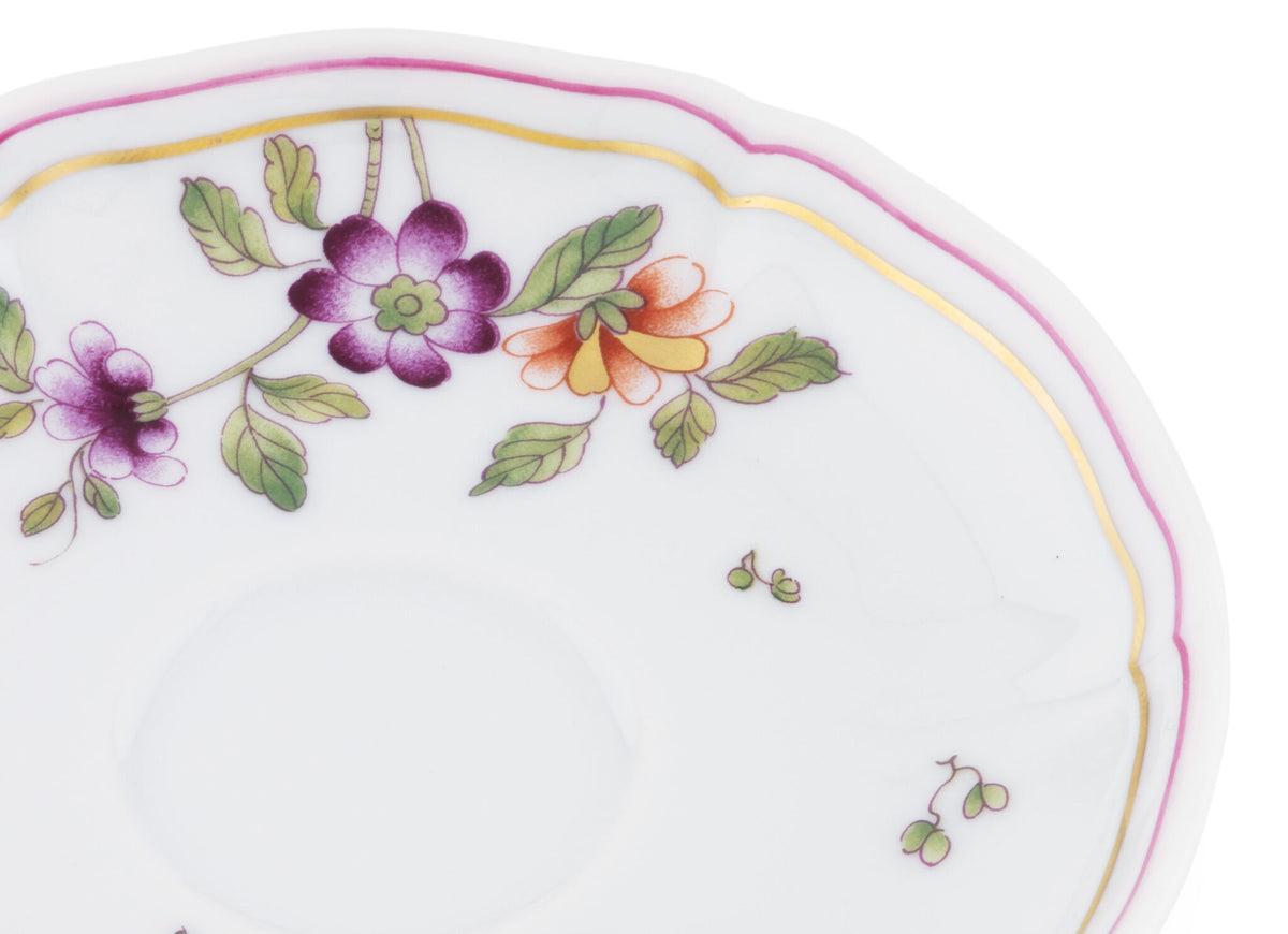 Ginori 1735 Granduca Coreana Espresso Saucer, Flowers, view 3