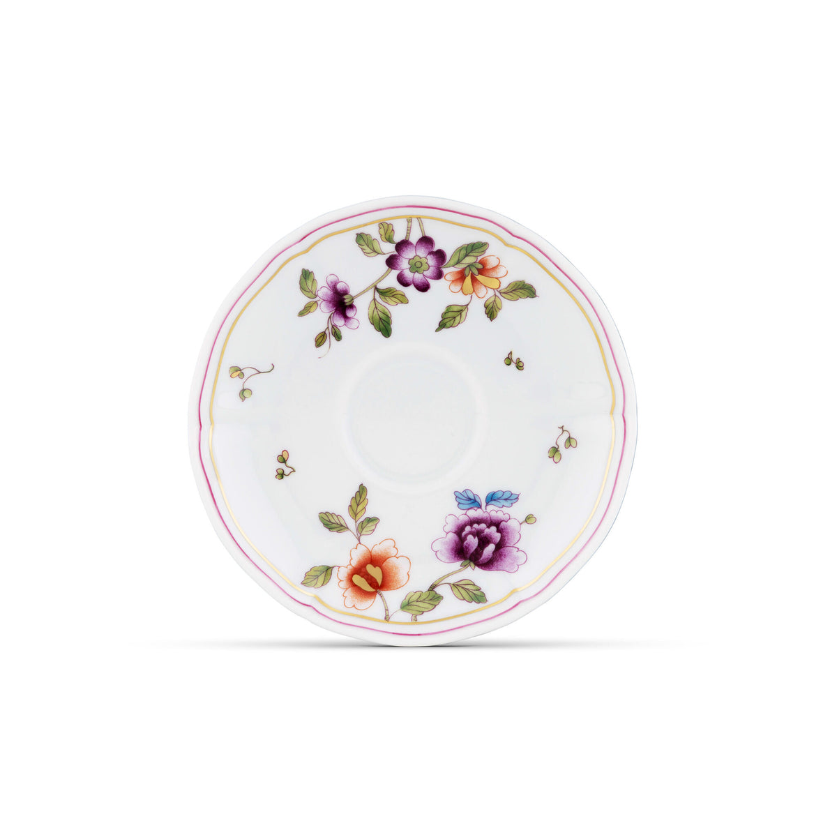 Ginori 1735 Granduca Coreana Espresso Saucer, Flowers