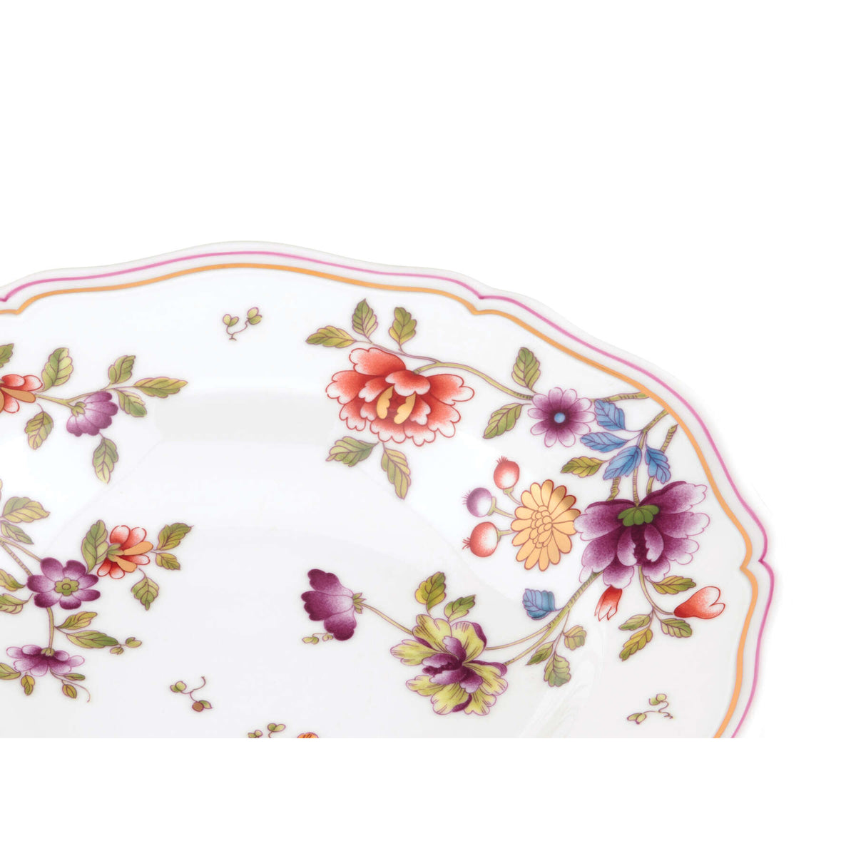 Ginori 1735 Granduca Coreana Soup Plate, Flowers, view 3