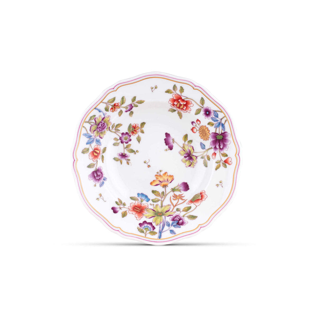 Ginori 1735 Granduca Coreana Soup Plate, Flowers