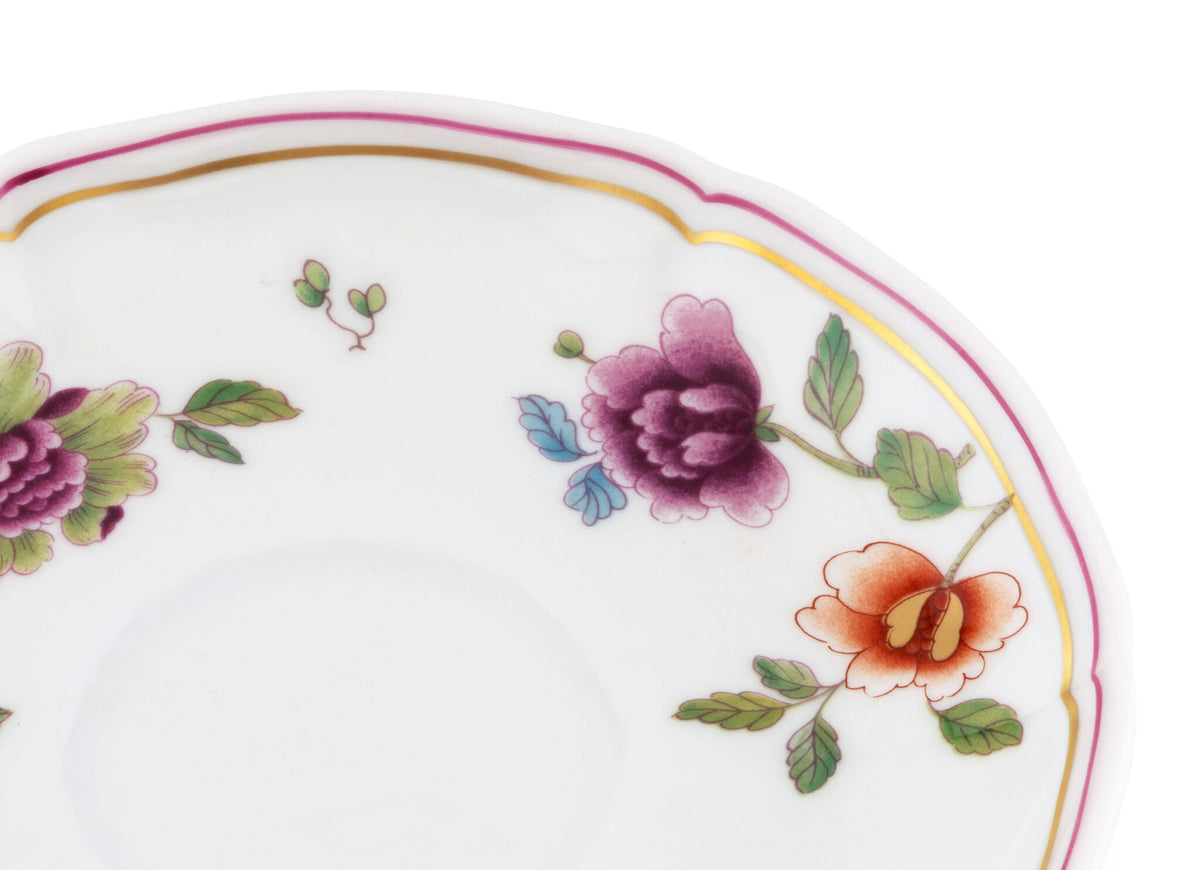 Ginori 1735 Granduca Coreana Tea Saucer, Flowers, view 3