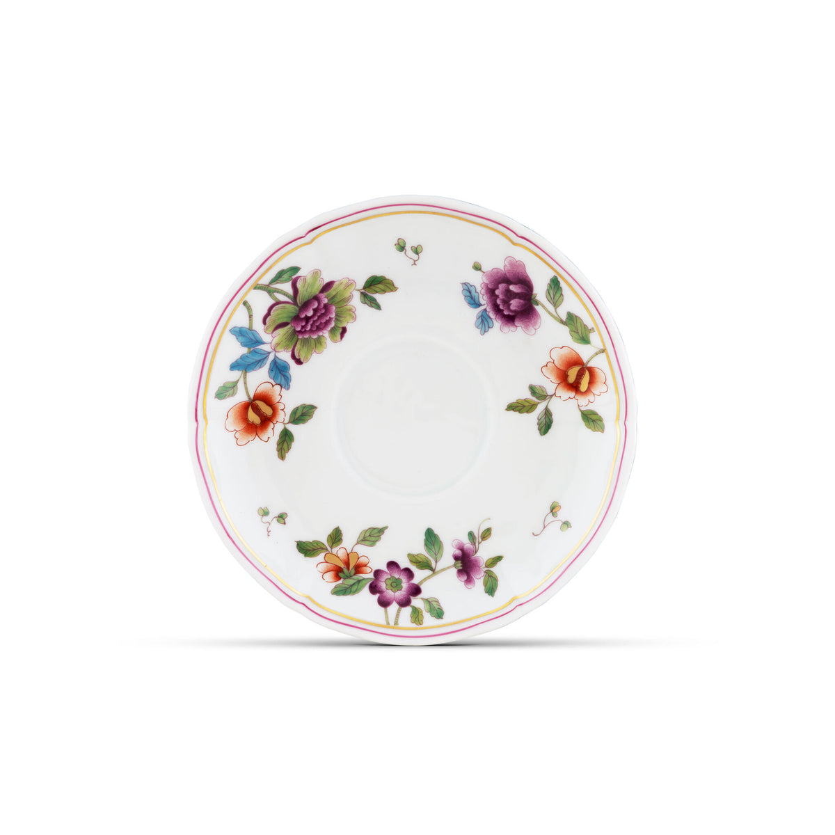 Ginori 1735 Granduca Coreana Tea Saucer, Flowers