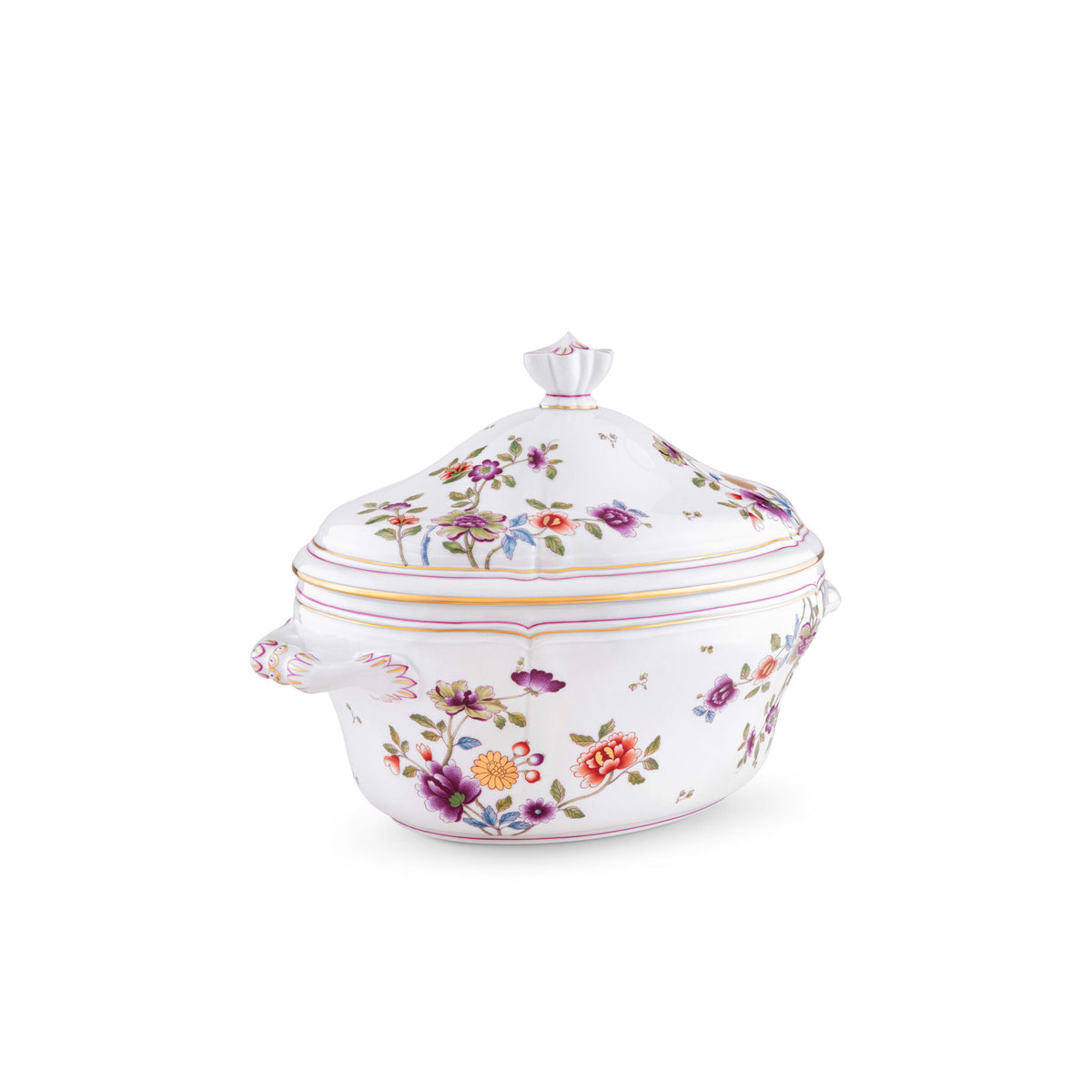 Ginori 1735 Granduca Coreana Tureen, Flowers, view 2