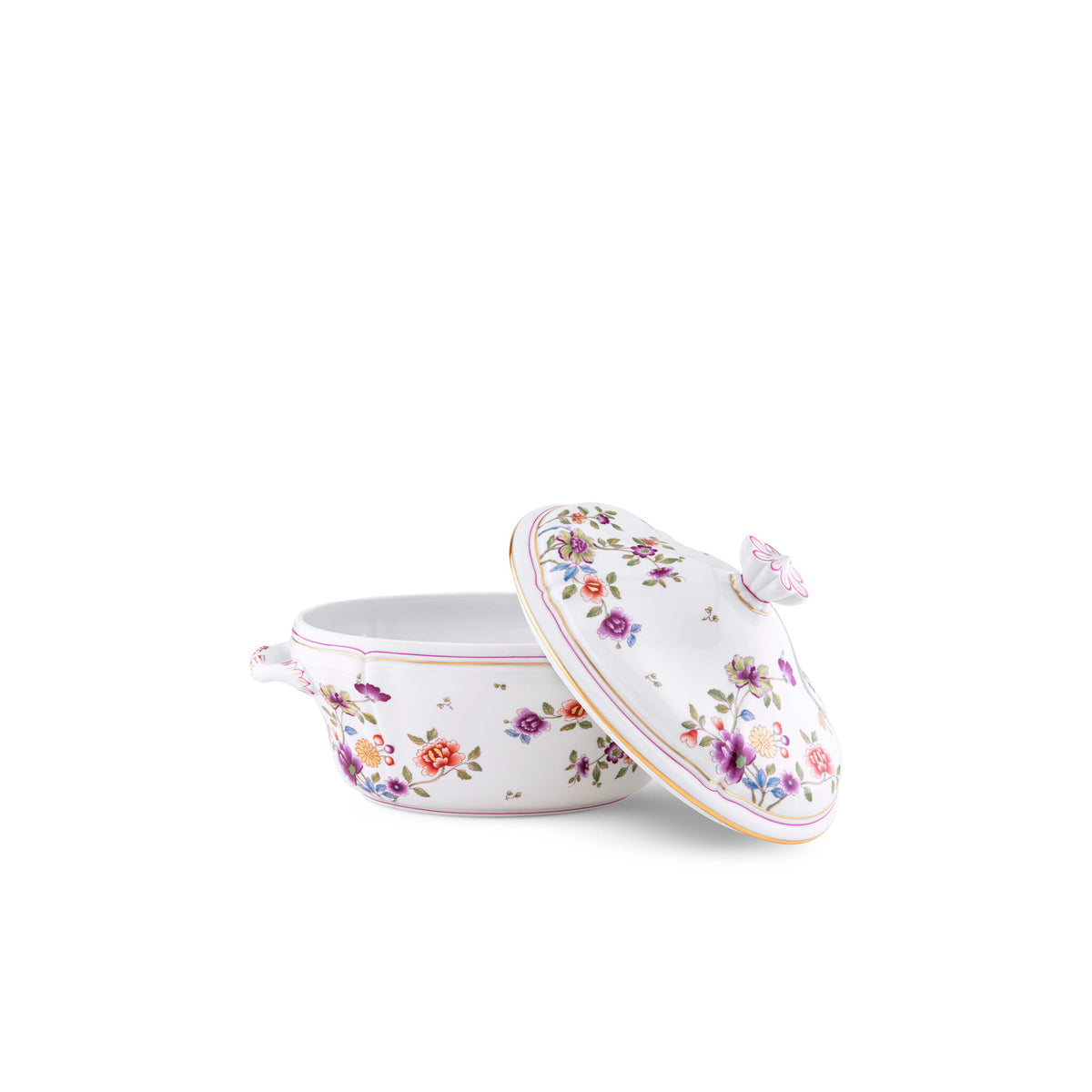 Ginori 1735 Granduca Coreana Tureen, Flowers, view 3