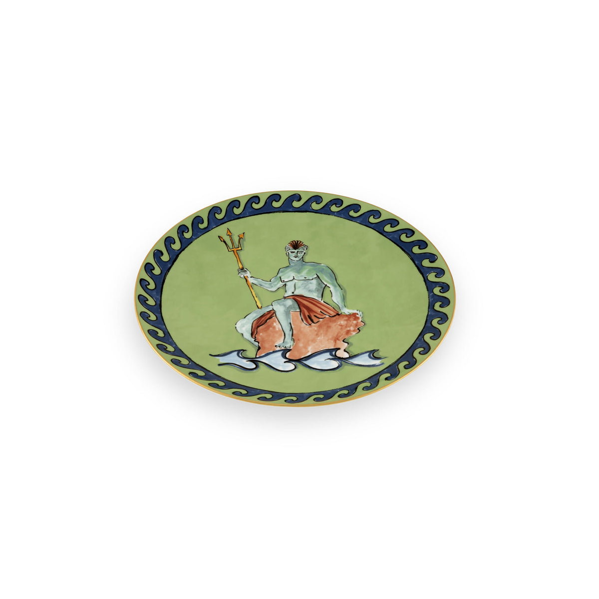 Ginori 1735 Il Viaggio di Nettuno Centerpiece and Charger Plate, Moss Green, view 2