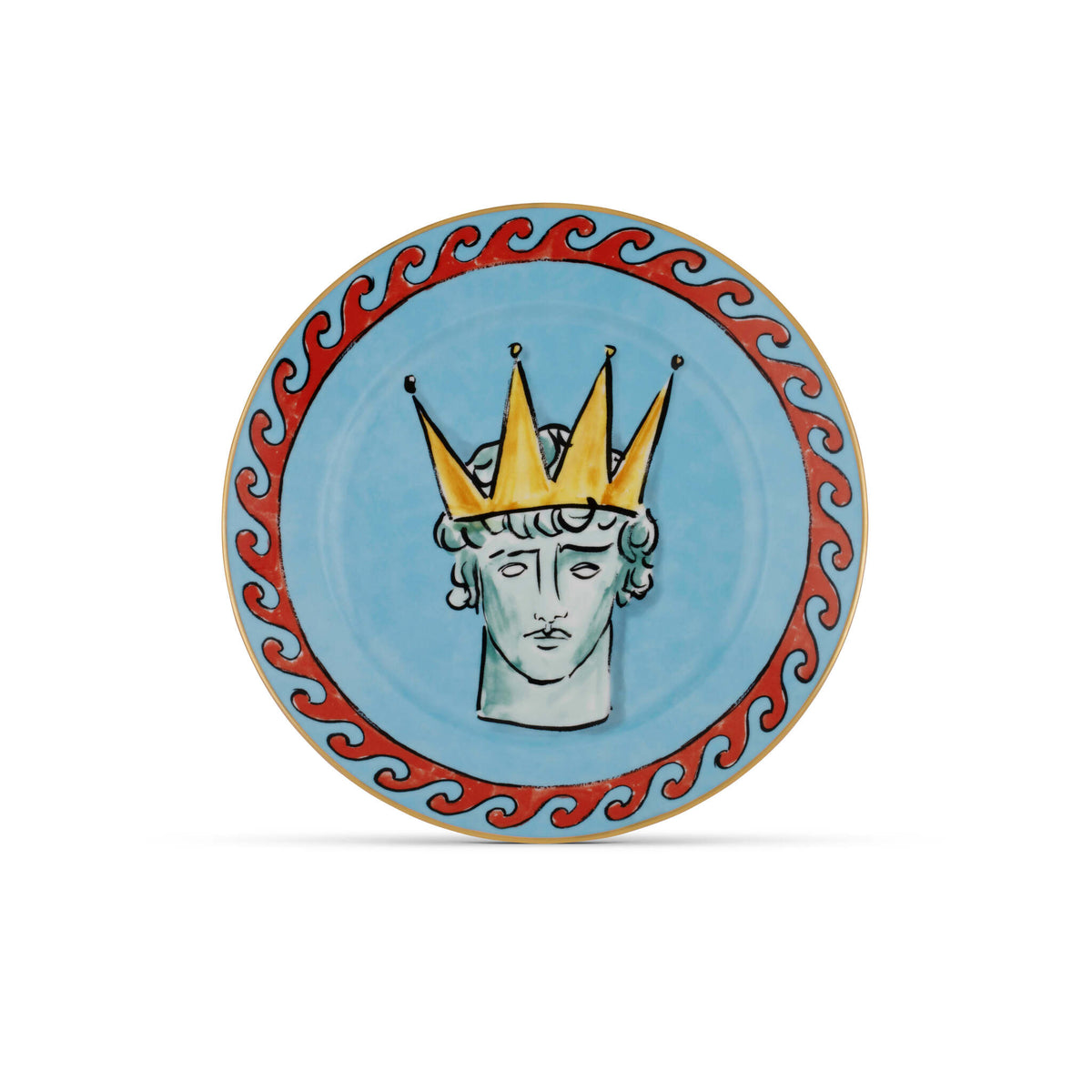 Ginori 1735 Il Viaggio di Nettuno Flat Plate, Sea Blue