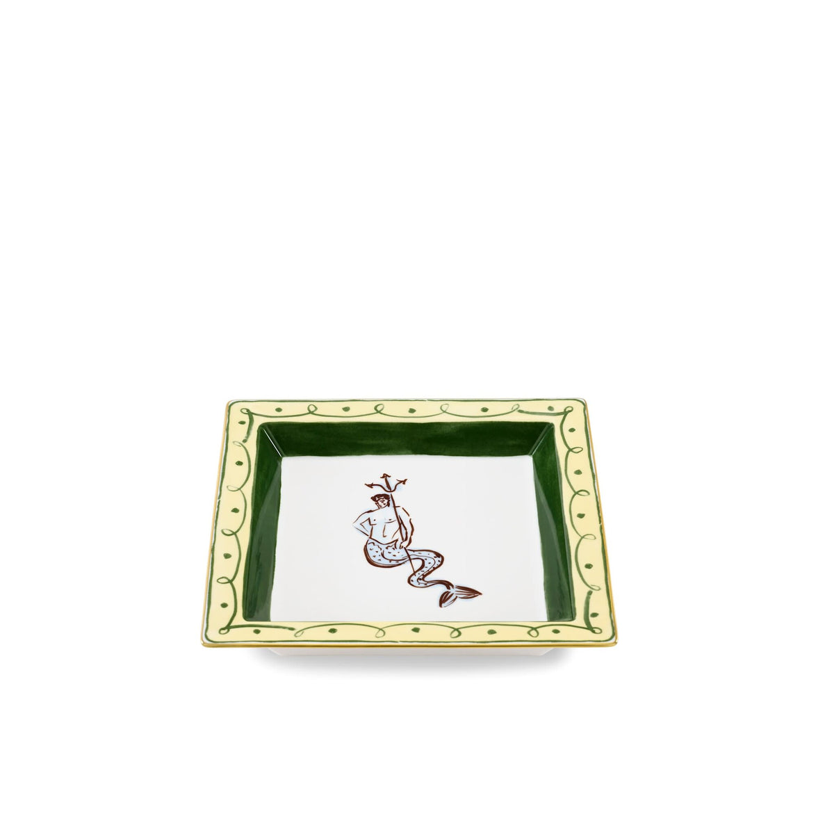 Ginori 1735 Il Viaggio di Nettuno Large Square Change Tray, Amalfi Lemon, view 2