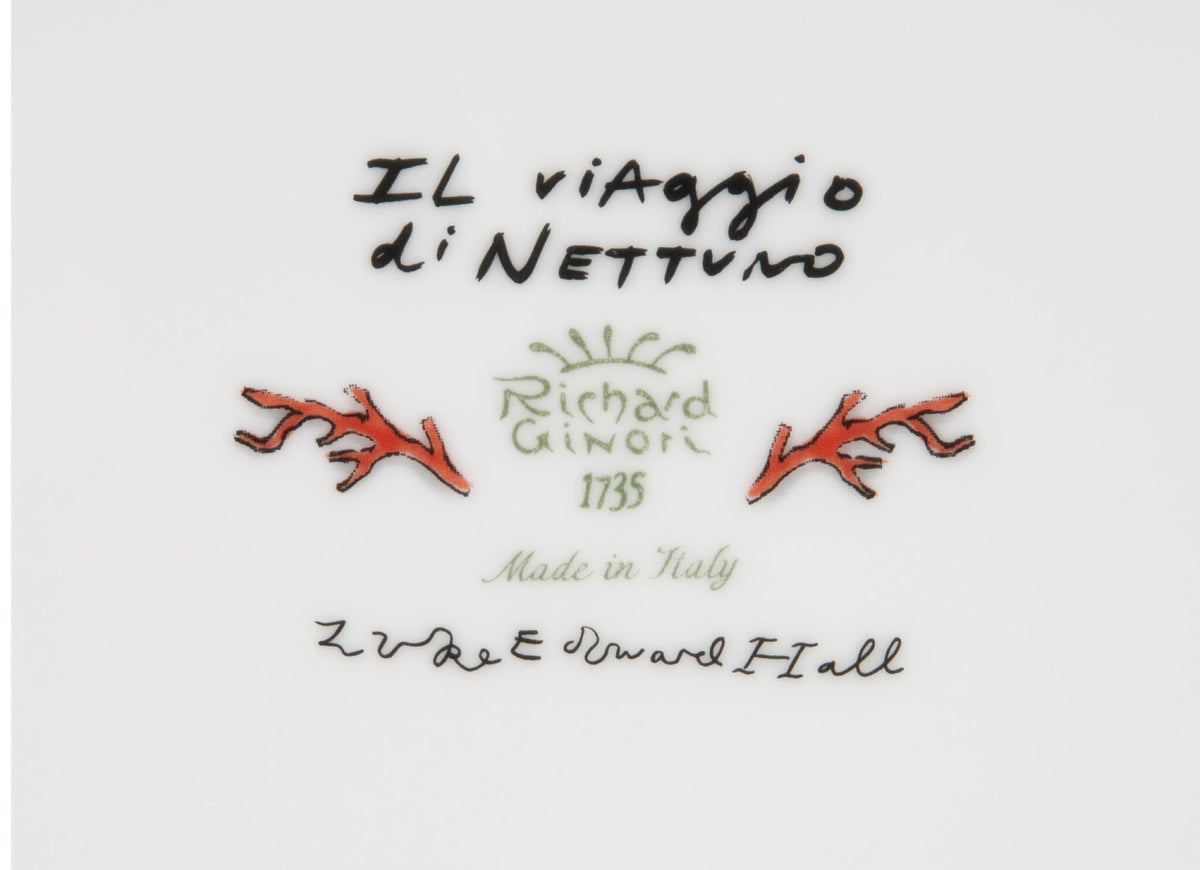 Ginori 1735 Il Viaggio di Nettuno Tea Set for Two, Pine Green, view 4