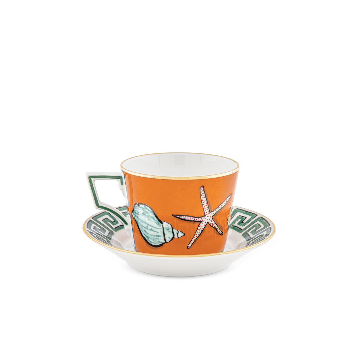 Ginori 1735 Il Viaggio di Nettuno Tea Set for Two, Rock Orange, view 2