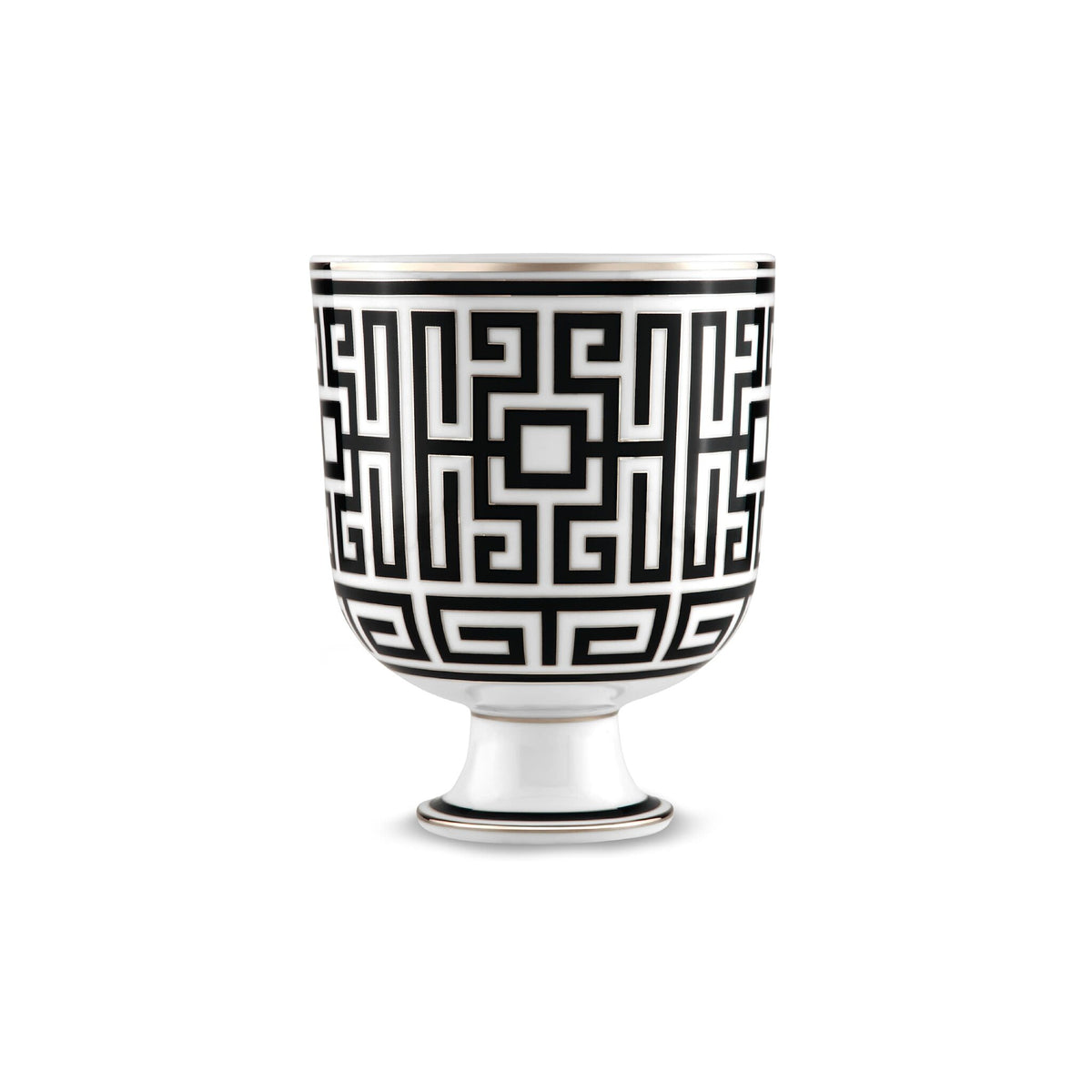 Ginori 1735 Labirinto Cachepot Vase, Black