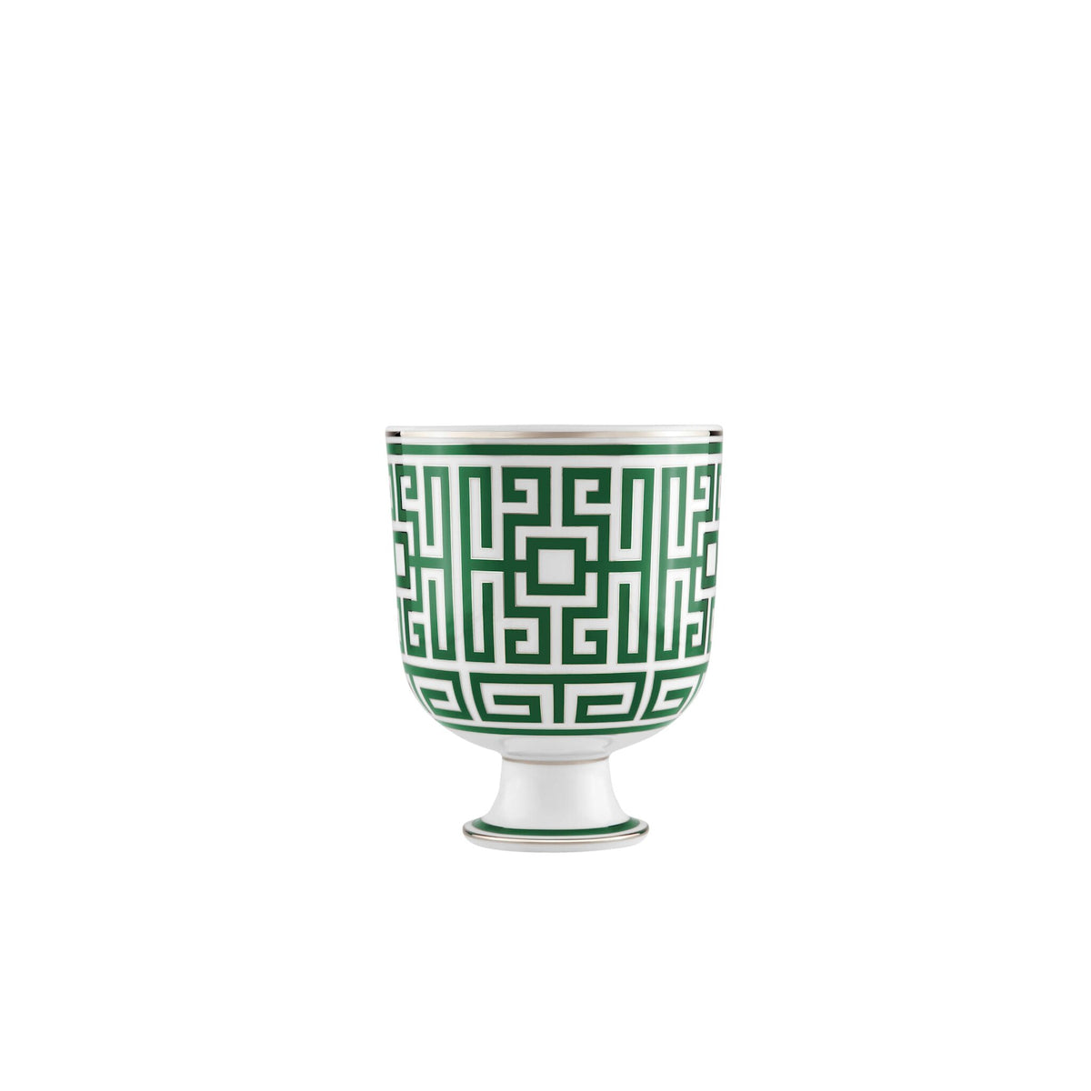 Ginori 1735 Labirinto Cachepot Vase, Smeraldo
