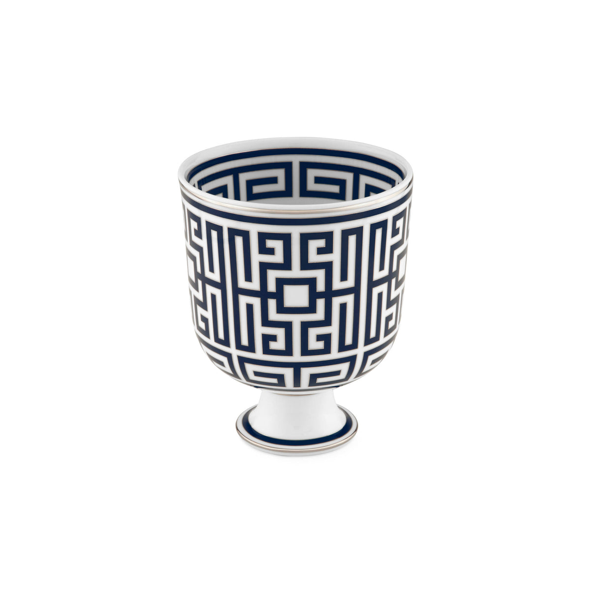 Ginori 1735 Labirinto Cachepot Vase, Zaffiro, view 2