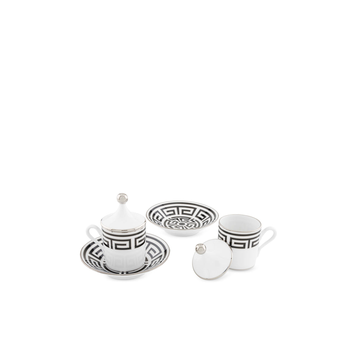 Ginori 1735 Labirinto Espresso Set for Two, Black, view 2
