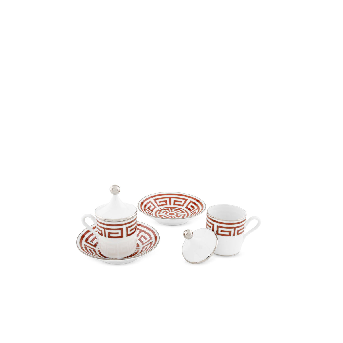 Ginori 1735 Labirinto Espresso Set for Two, Scarlatto, view 2
