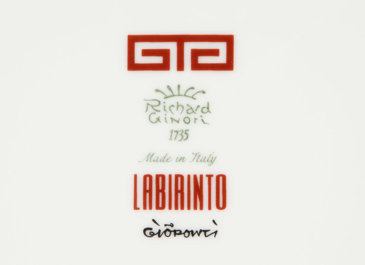 Ginori 1735 Labirinto Round Platter, Scarlatto, view 5